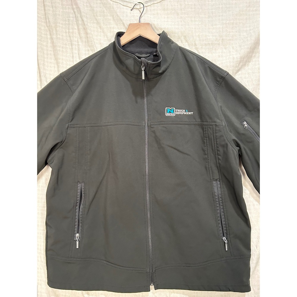 North End Warm Logik Jacket Mens XL Black Fleece Lined Nuss Truck Logo #2147